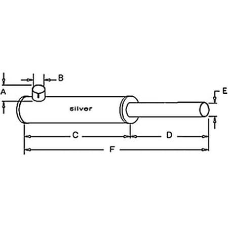 Aftermarket New Muffler for Gleaner Combine C C2 E 18" Long 2.25" O.D. 2" I.D. 71130606